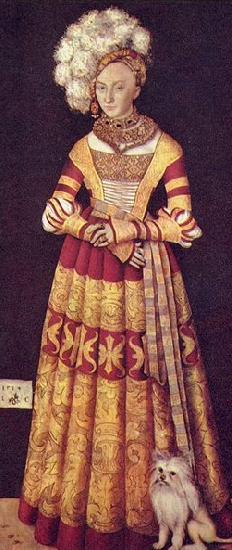 Lucas  Cranach Portrat der Herzogin Katharina von Mecklenburg Sweden oil painting art